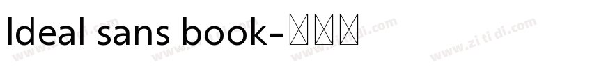 ldeal sans book字体转换